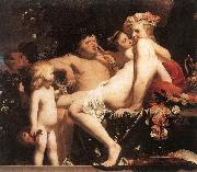 EVERDINGEN, Caesar van Bacchus with Two Nymphs and Cupid fg Sweden oil painting reproduction